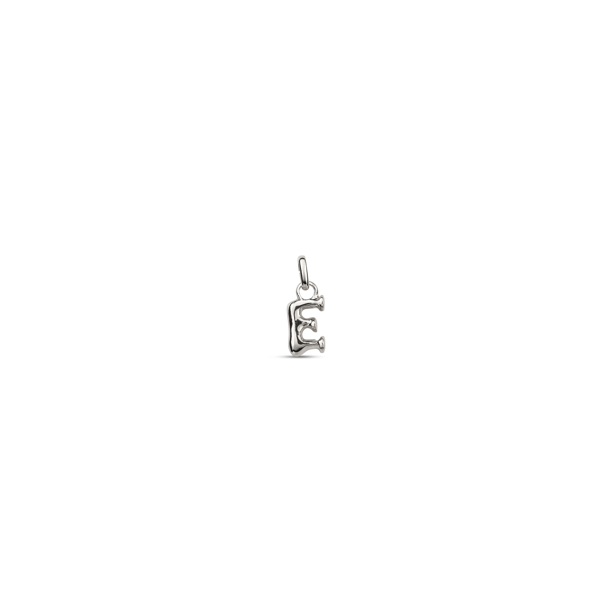 Charm lettera E piccola in argento Sterling, Argent, large image number null